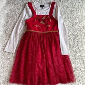 𝅺RED Unicorn Sparkle Dress